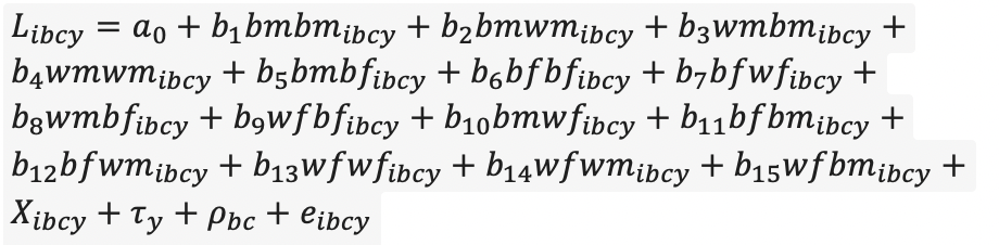 Equation for L_ibcy