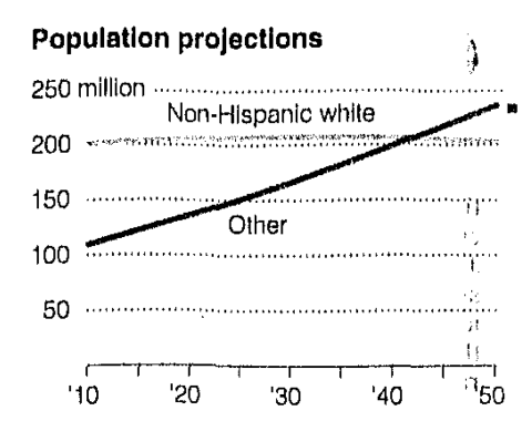 population projects of non-hispanic whites and other